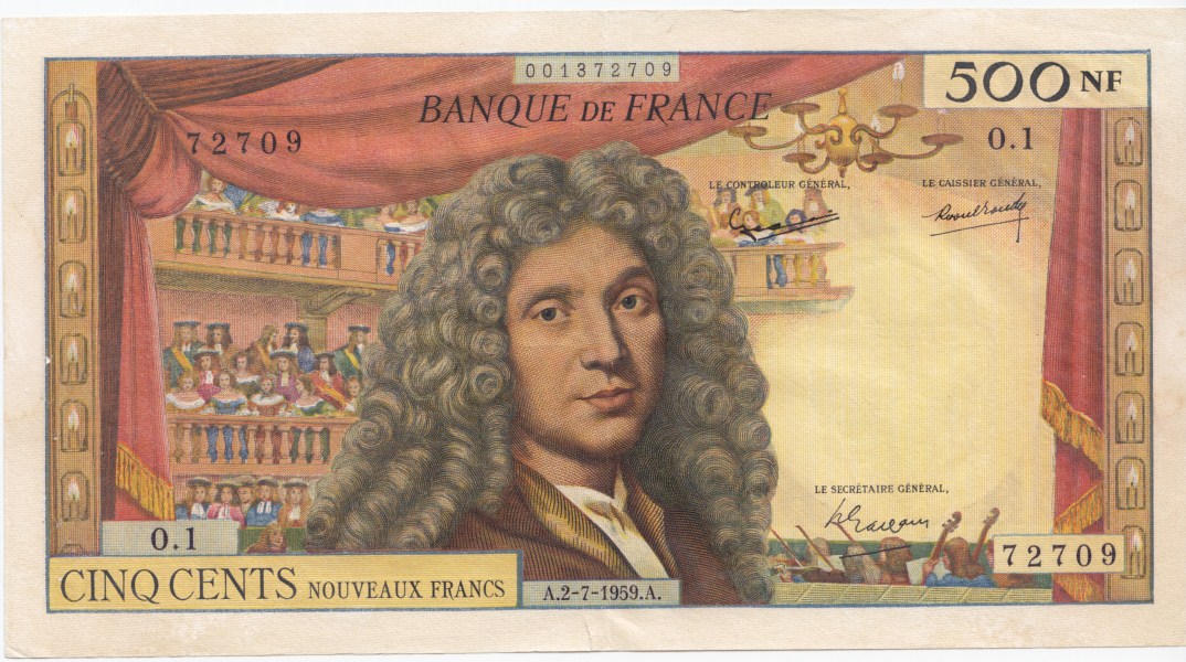 500 Francs Moliere 1959